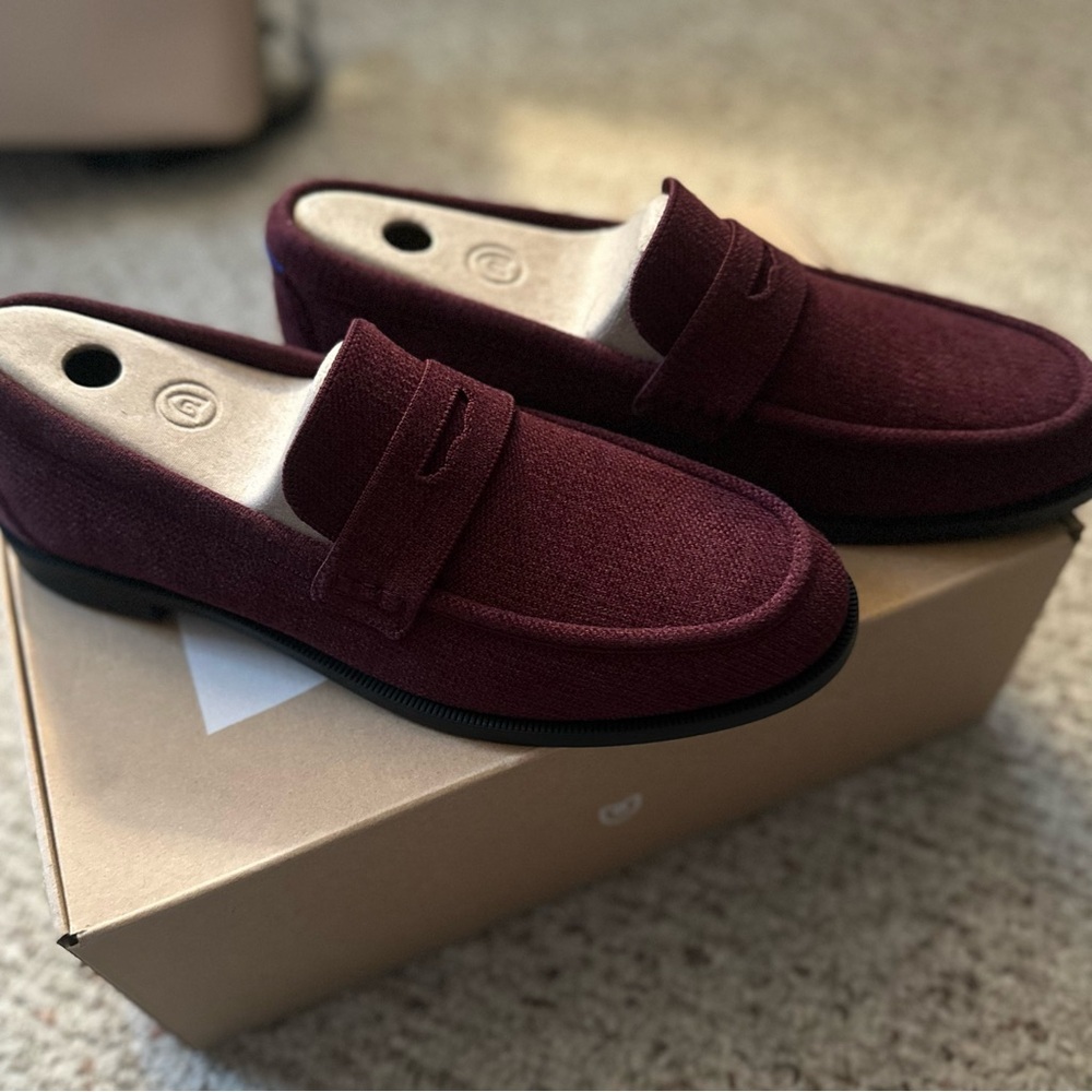Rothy’s Revelvet Penny Loafer Syrah Size 11 New With Box - Picture 2 of 10